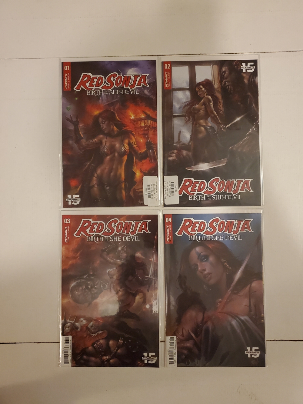RED SONJA BIRTH OF THE SHE-DEVIL #1-4. NM, All 1st Print. Dynamite Entertainment